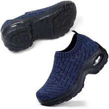 
                        
                          Load image into Gallery viewer, STQ Slip On Breathe Mesh Walking Shoes Women Fashion Sneakers Comfort Wedge Platform Loafers
                        
                      