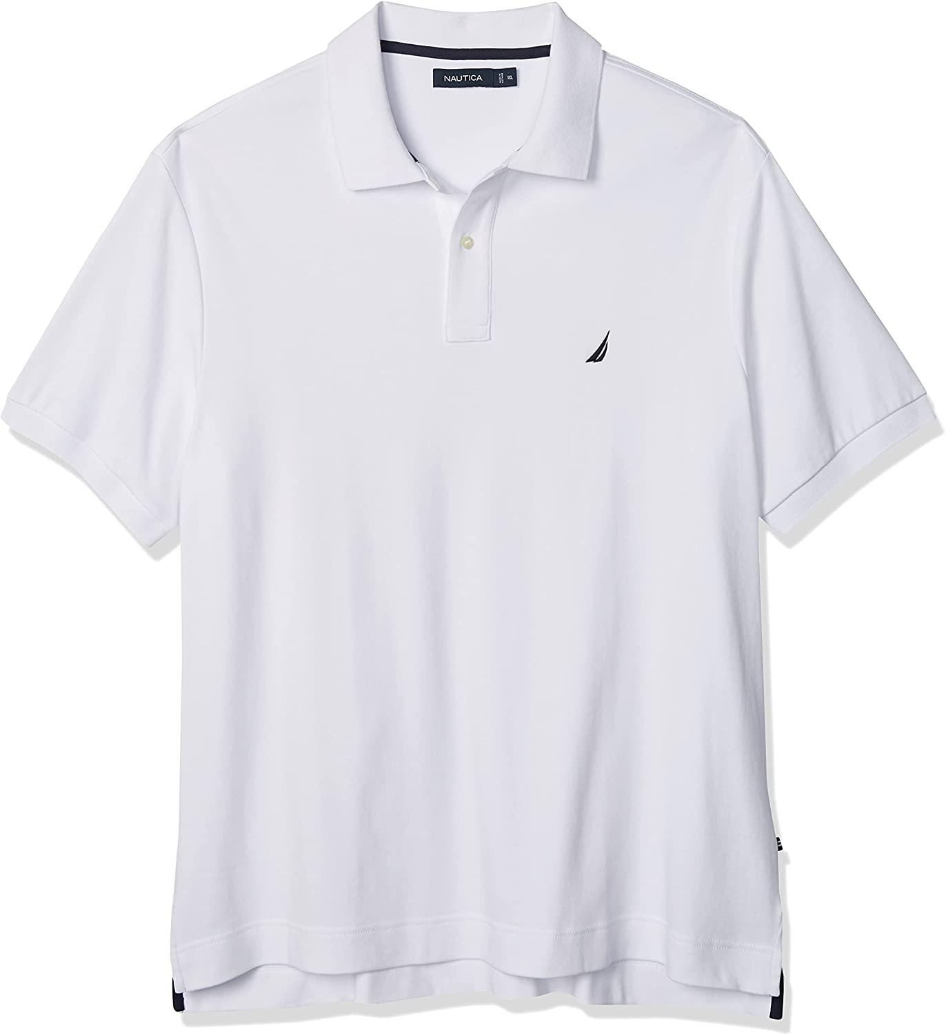 Nautica Men's Classic Fit Short Sleeve Solid Soft Cotton Polo Shirt - JOY2ESpree
