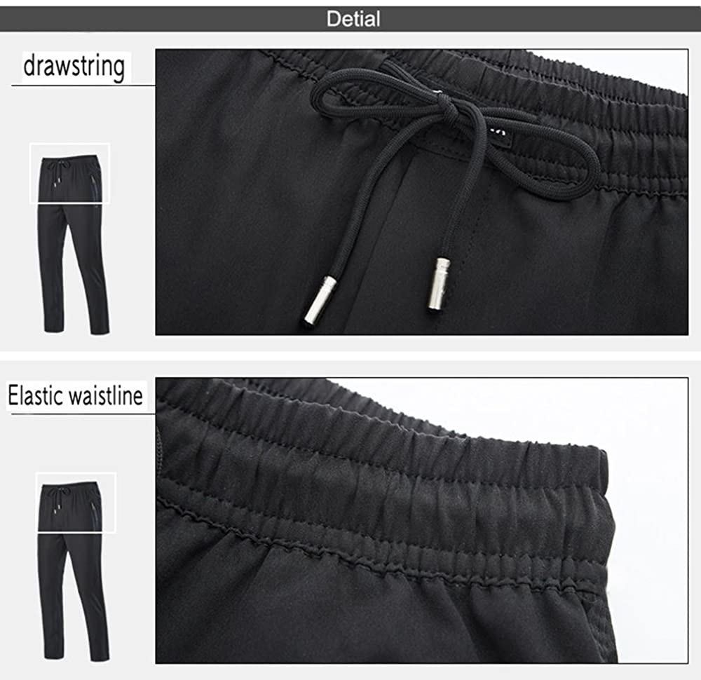 Rdruko Men's Jogger Casual Pants Lightweight Breathable Quick Dry Hiking Running Outdoor Sports Pants