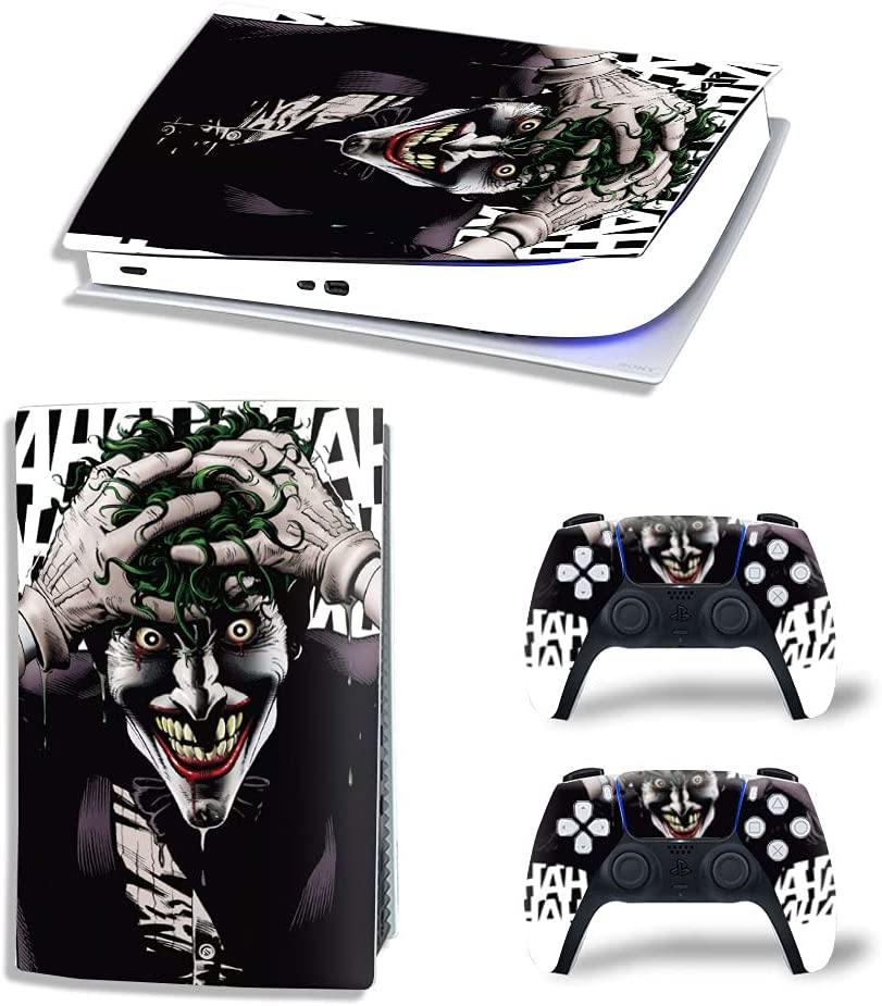 Mmoptop PS5 Skin for Playstation 5 Disc Version Console and Controller Vinyl Cover Skins Wrap - Black Pan-Ther - JOY2ESpree