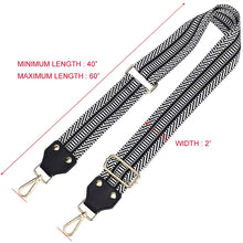 
                        
                          गैलरी व्यूवर में इमेज लोड करें, Bag/Purse Strap Replacement Crossbody Shoulder For Women Adjustable Jacquard Woven Cotton Guitar Strap Banjo Strap Style
                        
                      