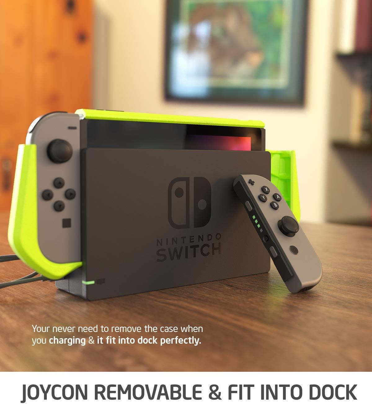 Mumba Dockable Case Compatible for Nintendo Switch, [Blade Series] TPU Grip Protective Cover Case with Ergonomic Design and Comfort Grip (Clear) - JOY2ESpree
