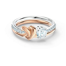 
                        
                          Load image into Gallery viewer, SWAROVSKI Women's Lifelong Heart Ring Collection, Rose Gold Tone &amp; Rhodium Finish, Clear Crystals - JOY2ESpree
                        
                      