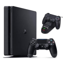 
                        
                          Load image into Gallery viewer, NexiGo 2020 Playstation 4 PS4 Slim 1TB Console Holiday Bundle, Light &amp; Slim PS4 System, 1TB Hard Drive with NexiGo Charging Station Dock Bundle - JOY2ESpree
                        
                      