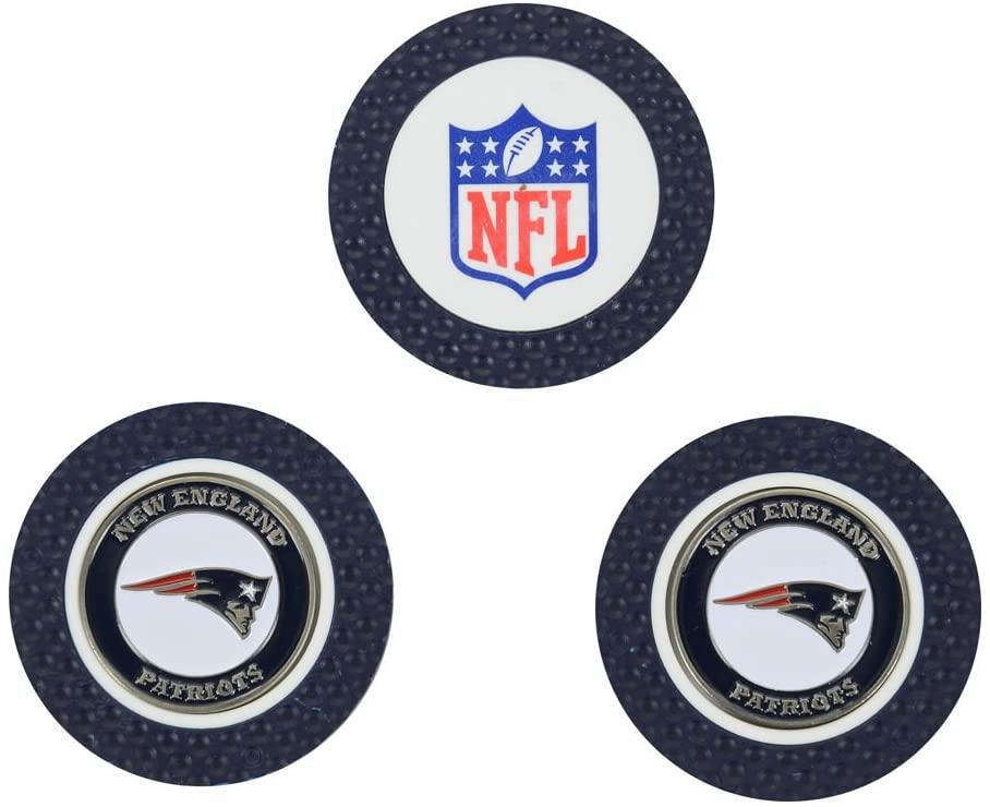 Team Golf NFL Golf Chip Ball Markers (3 Count), Poker Chip Size with Pop Out Smaller Double-Sided Enamel Markers - JOY2ESpree