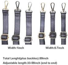 
                        
                          Muat gambar ke penampil Galeri, SUPXINJIA Leather Purse Strap Replacement - Adjustable for Handbags Crossbody or Shoulder Bags 34-59 Inch Long, 0.7 Inch Wide, Black with Gold Clasp
                        
                      