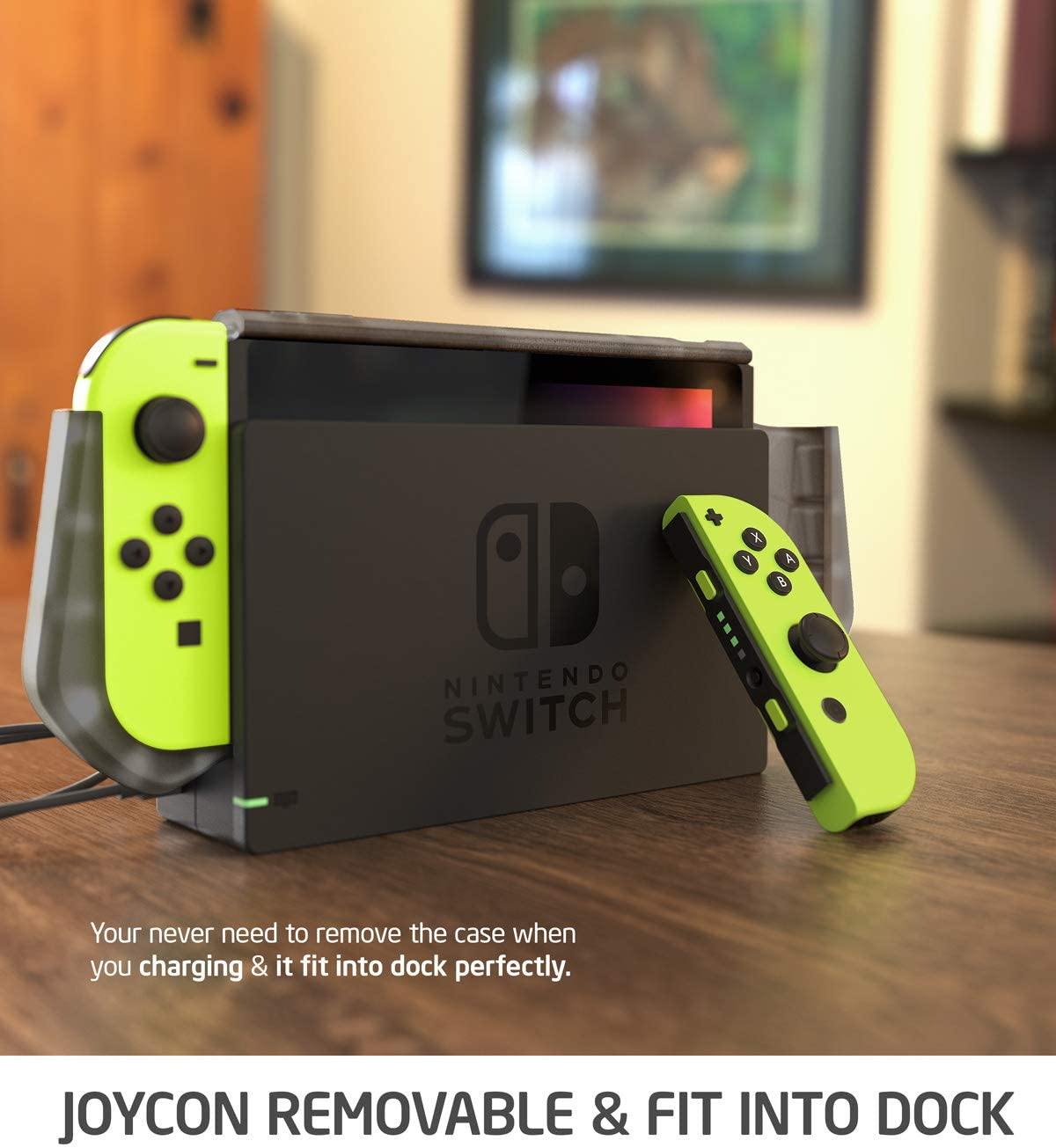 Mumba Dockable Case Compatible for Nintendo Switch, [Blade Series] TPU Grip Protective Cover Case with Ergonomic Design and Comfort Grip (Clear) - JOY2ESpree