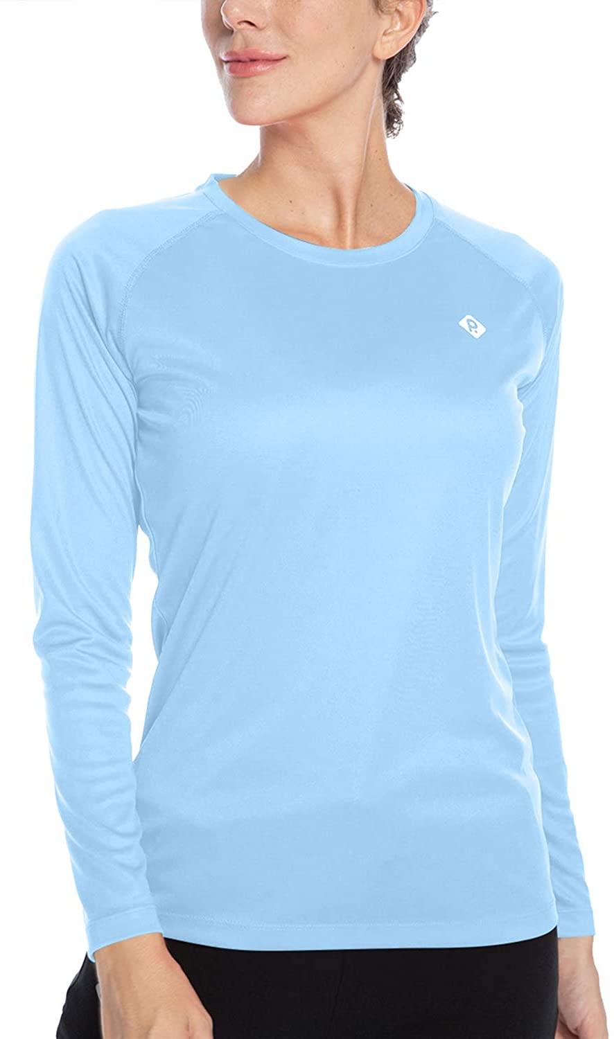 Women's UPF 50+ Sun Protection Hiking Shirts Long Sleeve Quick Dry Rashguard Athletic Running Fishing Shirts - JOY2ESpree
