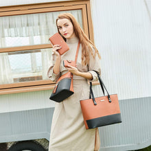 
                        
                          Load image into Gallery viewer, Women Fashion Handbags Wallet Tote Bag Shoulder Bag Top Handle Satchel Purse Set 4pcs
                        
                      