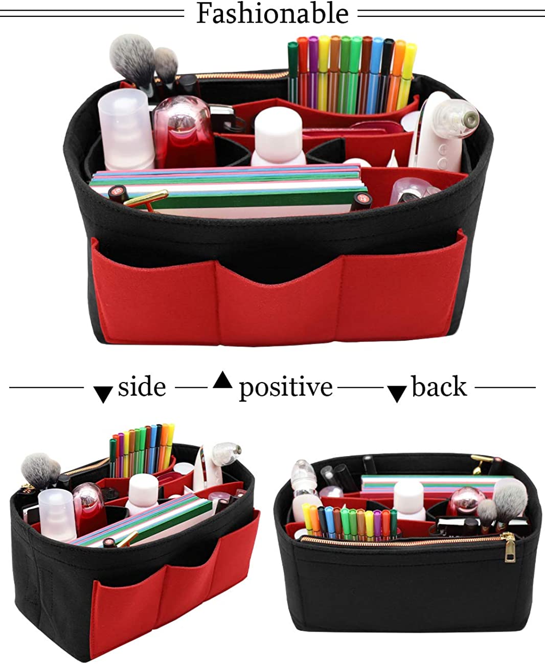 LEXSION Felt Purse Insert Bag Organizer Bag In Bag For Handbag Purse Organizer Fits Speedy Neverfull