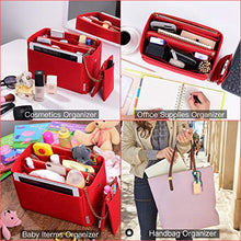
                        
                          Load image into Gallery viewer, Purse Organizer, Purse Organizer Insert With 2 Metal Zipper, Bag Organizer With RFID Blocking Pocket Purse Organizer insert
                        
                      