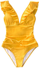 
                        
                          Muat gambar ke penampil Galeri, CUPSHE Women's V Neck One Piece Swimsuit Ruffled Lace Up Monokini
                        
                      
