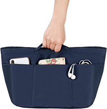 
                        
                          Load image into Gallery viewer, bridawn Nylon Tote Organizer Purse Insert Pocketbook Organizer Insert Handbag Divider with Handles Zipper Closure
                        
                      