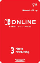 
                        
                          Cargar imagen en el visor de la galería, Nintendo Switch Online 3-Month Individual Membership [Digital Code] - JOY2ESpree
                        
                      
