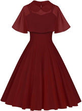 
                        
                          Load image into Gallery viewer, GownTown Women's 1950s Cloak Two-Piece Cocktail Dress
                        
                      