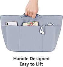 
                        
                          Load image into Gallery viewer, bridawn Nylon Tote Organizer Purse Insert Pocketbook Organizer Insert Handbag Divider with Handles Zipper Closure
                        
                      