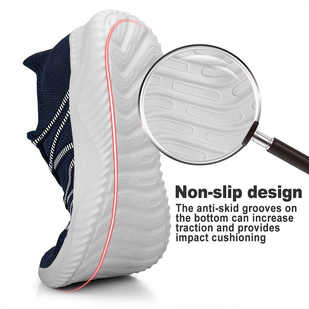Feethit Mens Slip On Running Shoes Breathable Lightweight Comfortable Fashion Non Slip Sneakers for Men