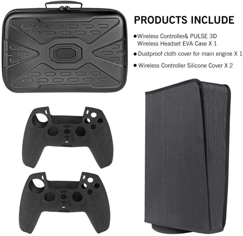 Oranmay Dust Cover for Ps5 Console, Host DustProof Cover Skin Soft Protector Sleeve for PS5 Play-Station 5 Console - Black - JOY2ESpree