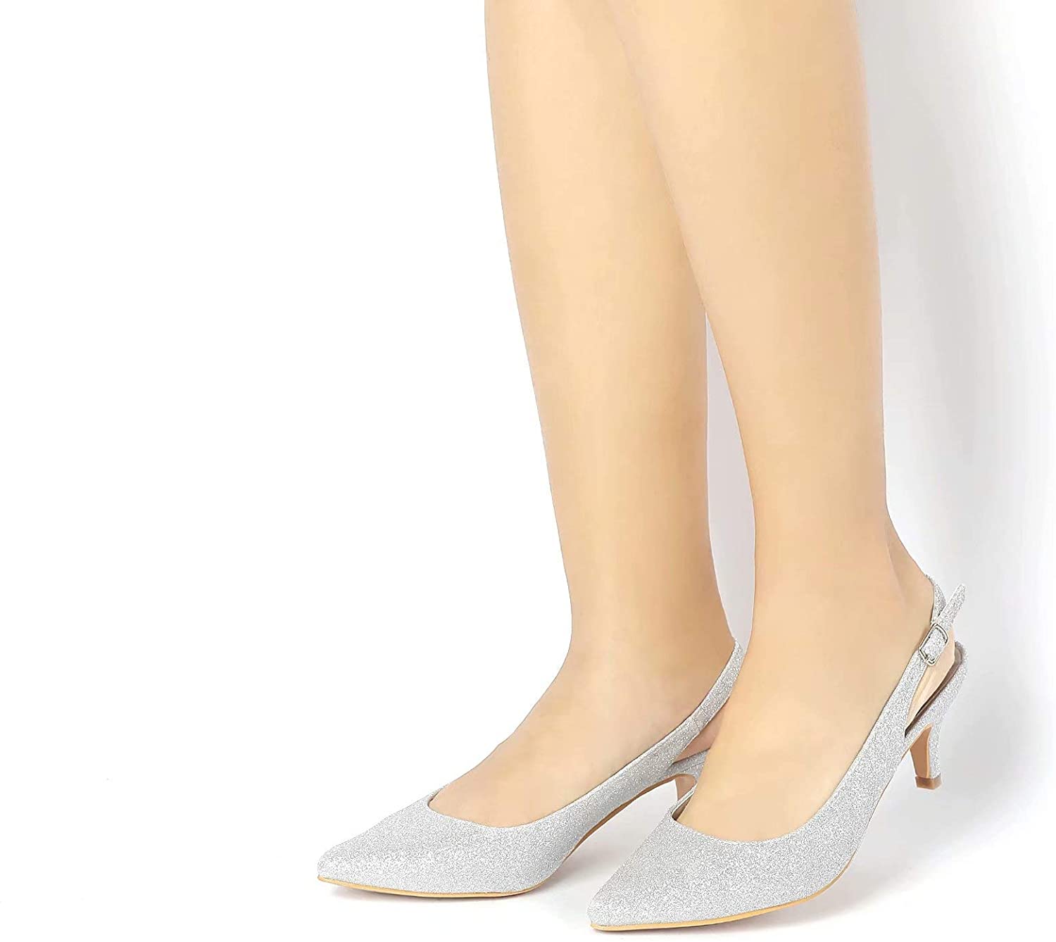 Greatonu Womens Slingback Dress Pump