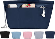 
                        
                          Load image into Gallery viewer, bridawn Nylon Tote Organizer Purse Insert Pocketbook Organizer Insert Handbag Divider with Handles Zipper Closure
                        
                      