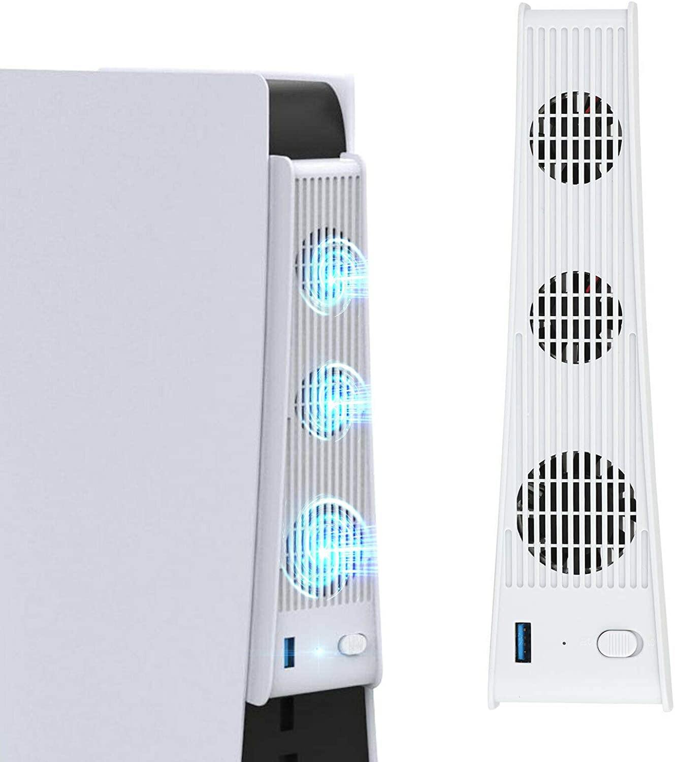 USB Cooler for PS5 Playstation 5,Cooling Fan for PS5 Console Host,USB Cooler 3 Fan Temperature Control for Playstation 5 Gaming Console - JOY2ESpree