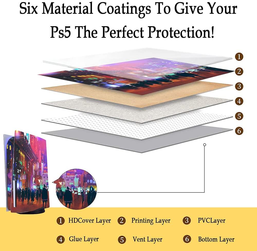 PS5 Skin for Console and Controller, Vinyl Sticker Decal Cover for Playstation 5 - JOY2ESpree