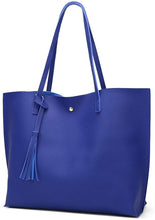 
                        
                          將圖片載入圖庫檢視器 Women's Soft Faux Leather Tote Shoulder Bag from Dreubea, Big Capacity Tassel Handbag
                        
                      