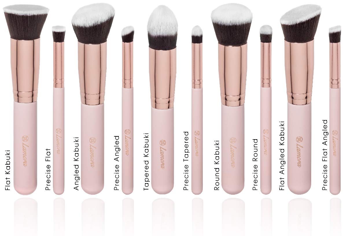 Kabuki Makeup Brush Set - Foundation Powder Blush Concealer Contour Brushes