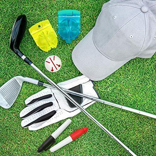 WILLBOND 2 Pieces Golf Ball Line Liner Drawing Marking Alignment Putting Tool and 2 Pieces Golf Ball Marker Pen, 4 Pieces Totally - JOY2ESpree