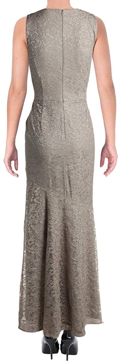 LAUREN RALPH LAUREN Jiliana Women's Embroidered Mesh Metallic Gown