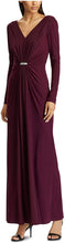 
                        
                          Load image into Gallery viewer, LAUREN RALPH LAUREN Womens Embellished V-Neck Evening Dress
                        
                      