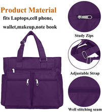 
                        
                          將圖片載入圖庫檢視器 Canvas Tote Bag Waterproof Nylon Multi Pocket Shoulder Bags Laptop Work Bag Teacher Purse and Handbags for Women &amp; Men
                        
                      