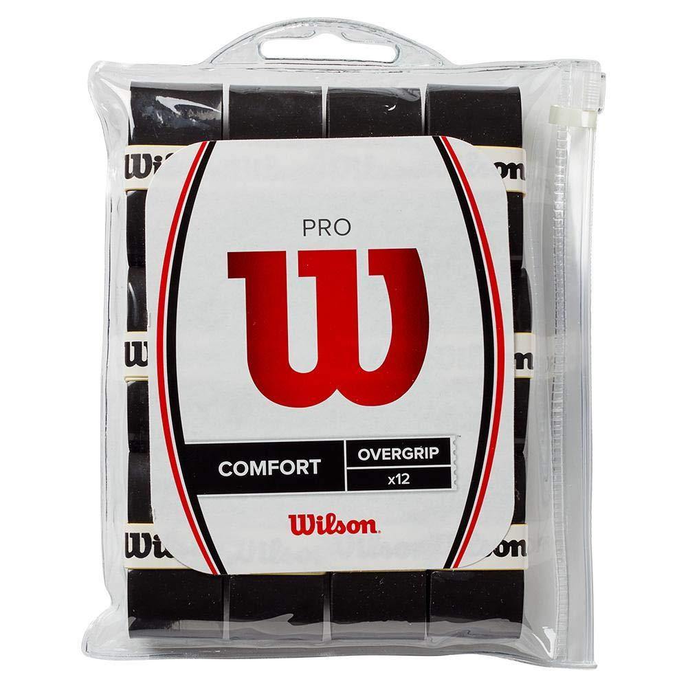 Wilson Pro Overgrip Pack of 12 Black, One Size - JOY2ESpree