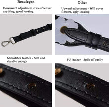 
                        
                          गैलरी व्यूवर में इमेज लोड करें, Beaulegan Wide Studded Flower Leather Purse Strap Replacement - Adjustable for Shoulder Crossbody Bag (Black/Gold Clasp)
                        
                      