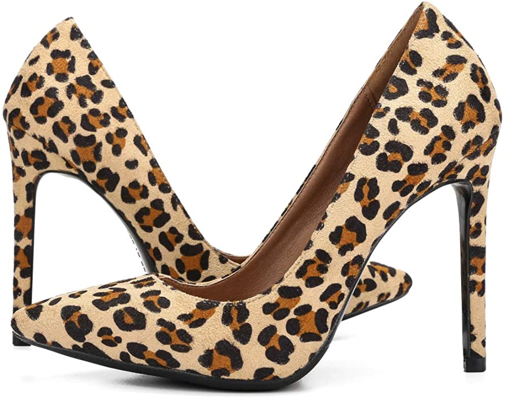 LIURUIJIA Womens Stiletto Pumps Pointed Toe High Heel Slip On Wedding Party Office Shoes 666