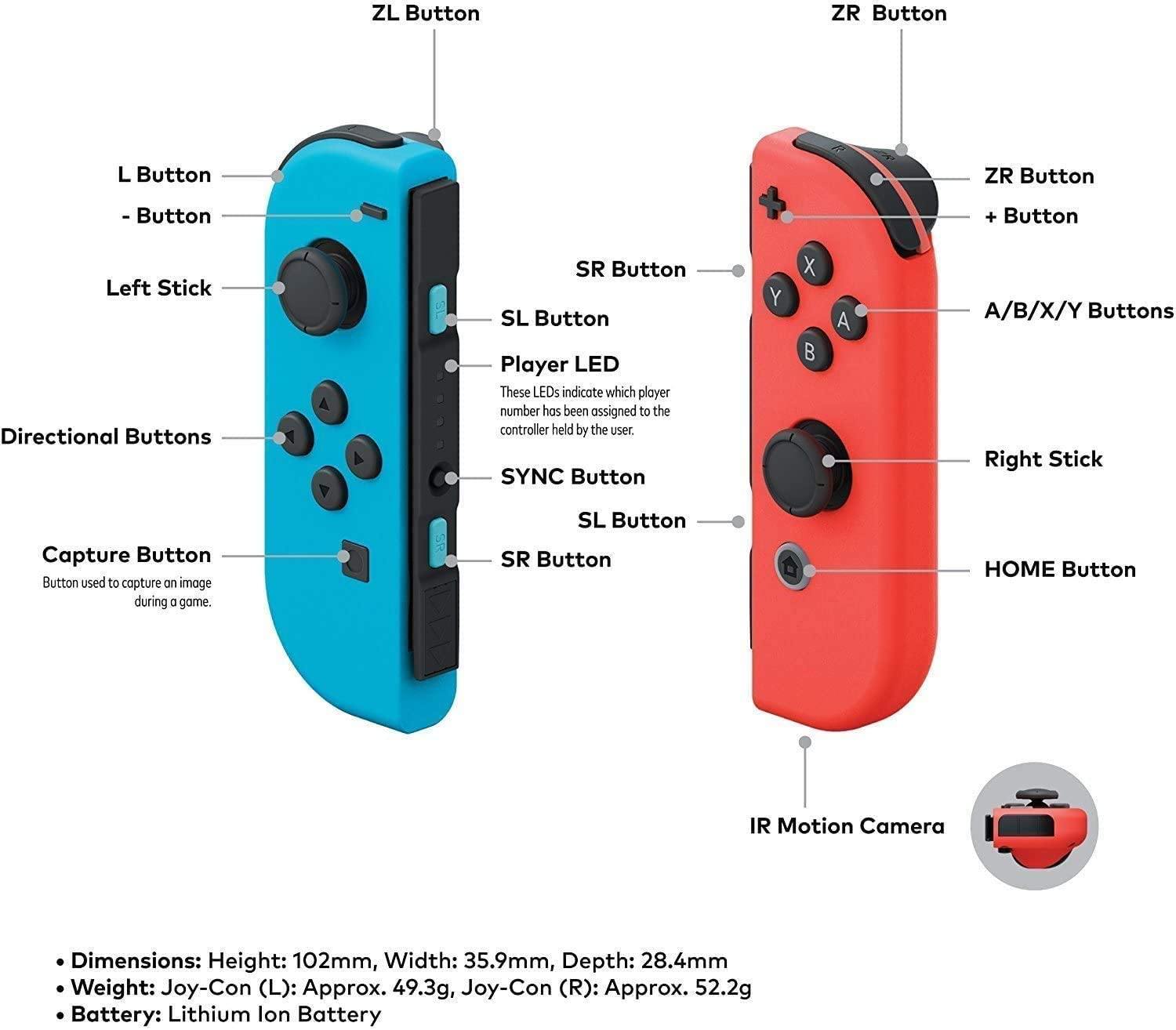 Nintendo Switch Mario Red & Blue Edition - Red Joy-Con, Video Game - JOY2ESpree