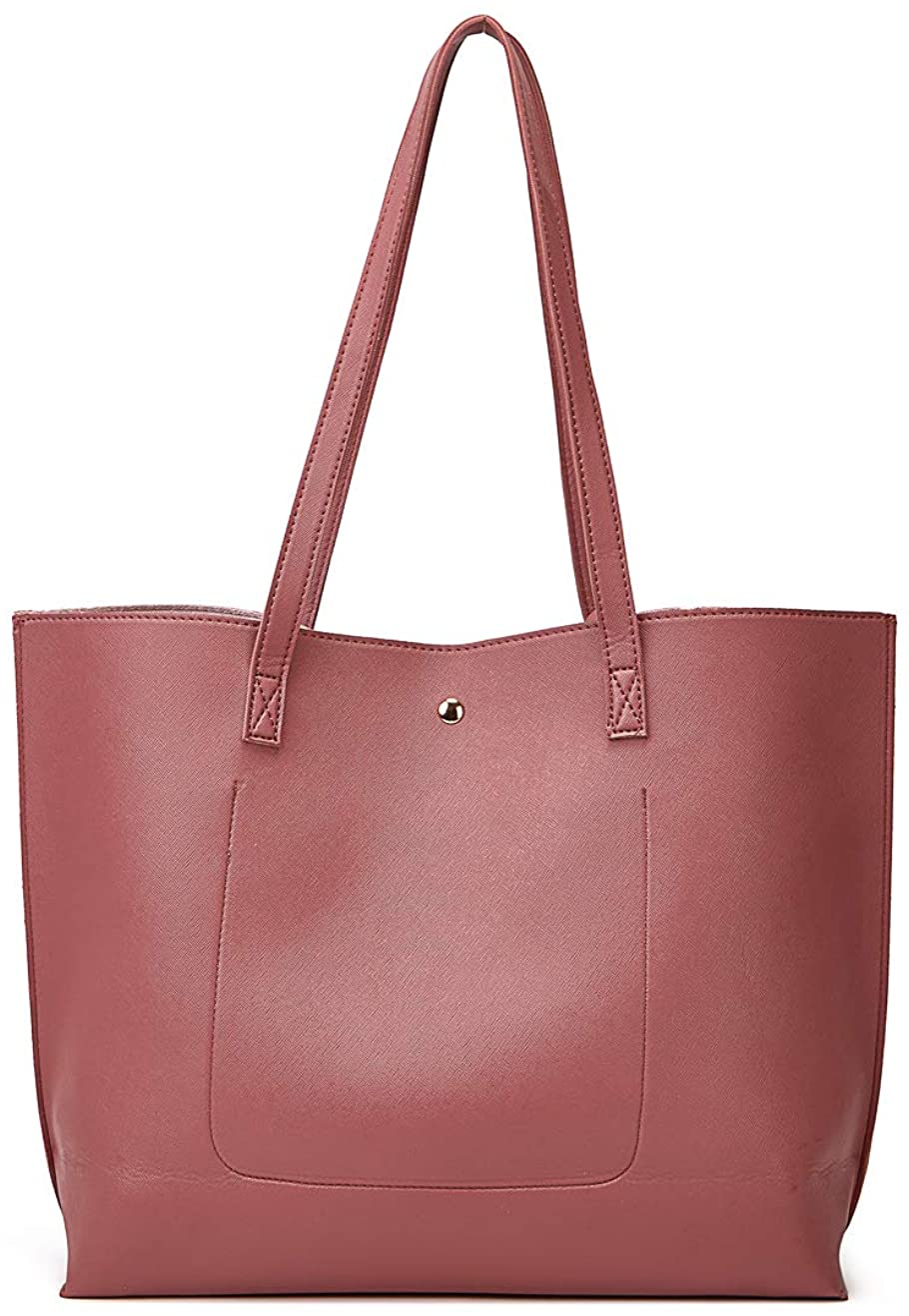 Women's Soft Faux Leather Tote Shoulder Bag from Dreubea, Big Capacity Tassel Handbag