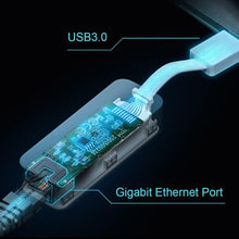 
                        
                          Load image into Gallery viewer, TP-Link USB to Ethernet Adapter (UE305), Foldable USB 3.0 to Gigabit Ethernet LAN Network Adapter, Supports Windows,Linux, Apple MacBook, Surface - JOY2ESpree
                        
                      