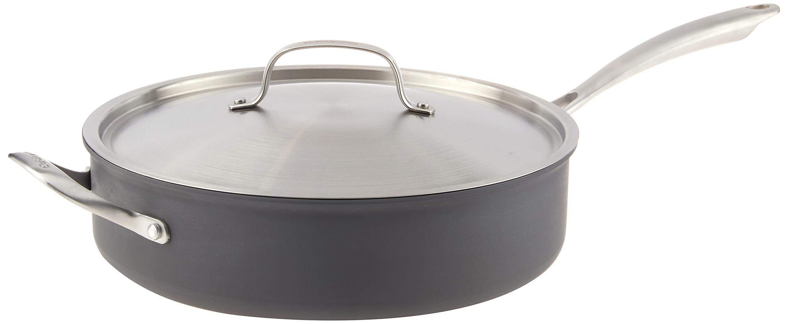 Cuisinart GG33-30H GreenGourmet Hard-Anodized Nonstick 5-1/2-Quart Saute Pan with Helper Handle and Cover - JOY2ESpree