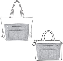 
                        
                          Load image into Gallery viewer, DLseego Felt Tote Handbag Purse Cosmetic Storage Makeup Bag Pocketbook Organizer Insert Divider Shaper Bag in Bag
                        
                      