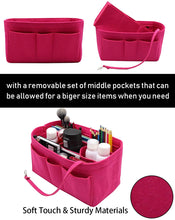 
                        
                          Load image into Gallery viewer, Felt Fabric Purse Tote Diaper Bag Organizer Insert Bag in Bag with Zipper Inner Pocket For Neverfull Speedy
                        
                      