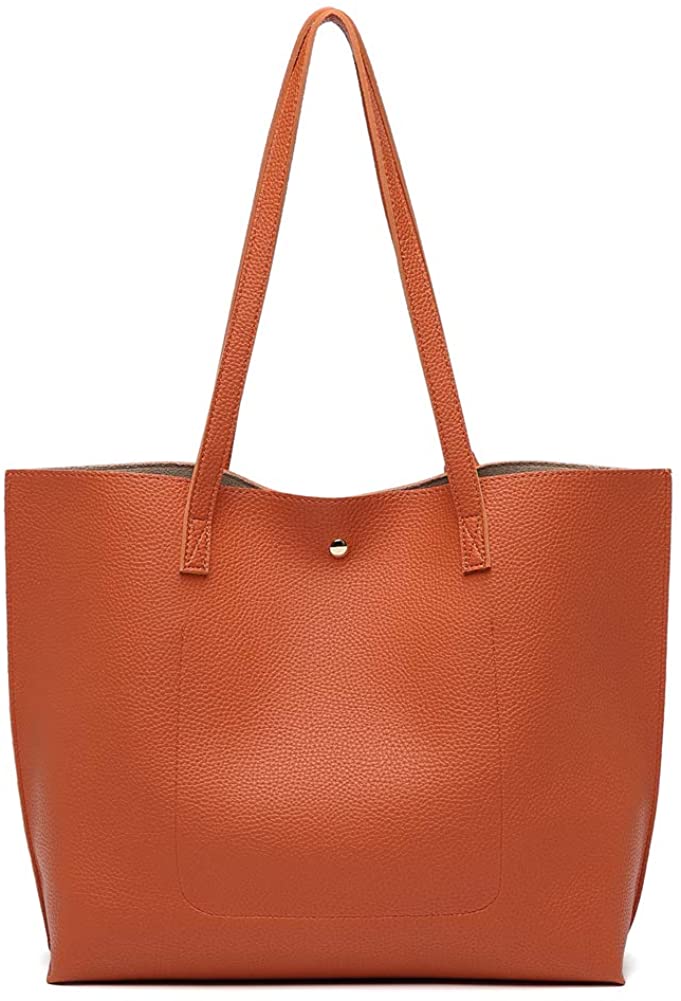 Women's Soft Faux Leather Tote Shoulder Bag from Dreubea, Big Capacity Tassel Handbag