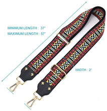 
                        
                          गैलरी व्यूवर में इमेज लोड करें, Bag/Purse Strap Replacement Crossbody Shoulder For Women Adjustable Jacquard Woven Cotton Guitar Strap Banjo Strap Style
                        
                      