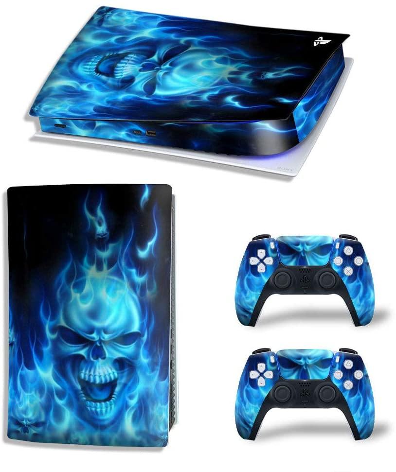 PS5 Skin for Playstation 5 Digital Version, PS5 Console and Controllers Skin Vinyl Sticker Decal Cover - Blue Grimace - JOY2ESpree