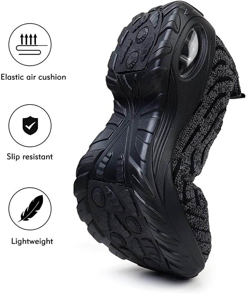STQ Slip On Breathe Mesh Walking Shoes Women Fashion Sneakers Comfort Wedge Platform Loafers