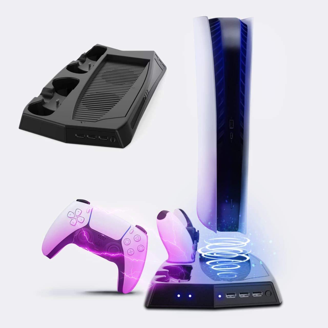 LIVIOR PS5 Stand Cooling Fan Station Accessories - JOY2ESpree