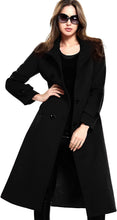 
                        
                          Load image into Gallery viewer, Escalier Women's Wool Trench Coat Winter Double-Breasted Jacket with Belts
                        
                      