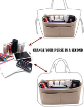
                        
                          Cargar imagen en el visor de la galería, Felt Purse Organizer Insert Zipper Pocket with Two Removeable Bottle Holder
                        
                      