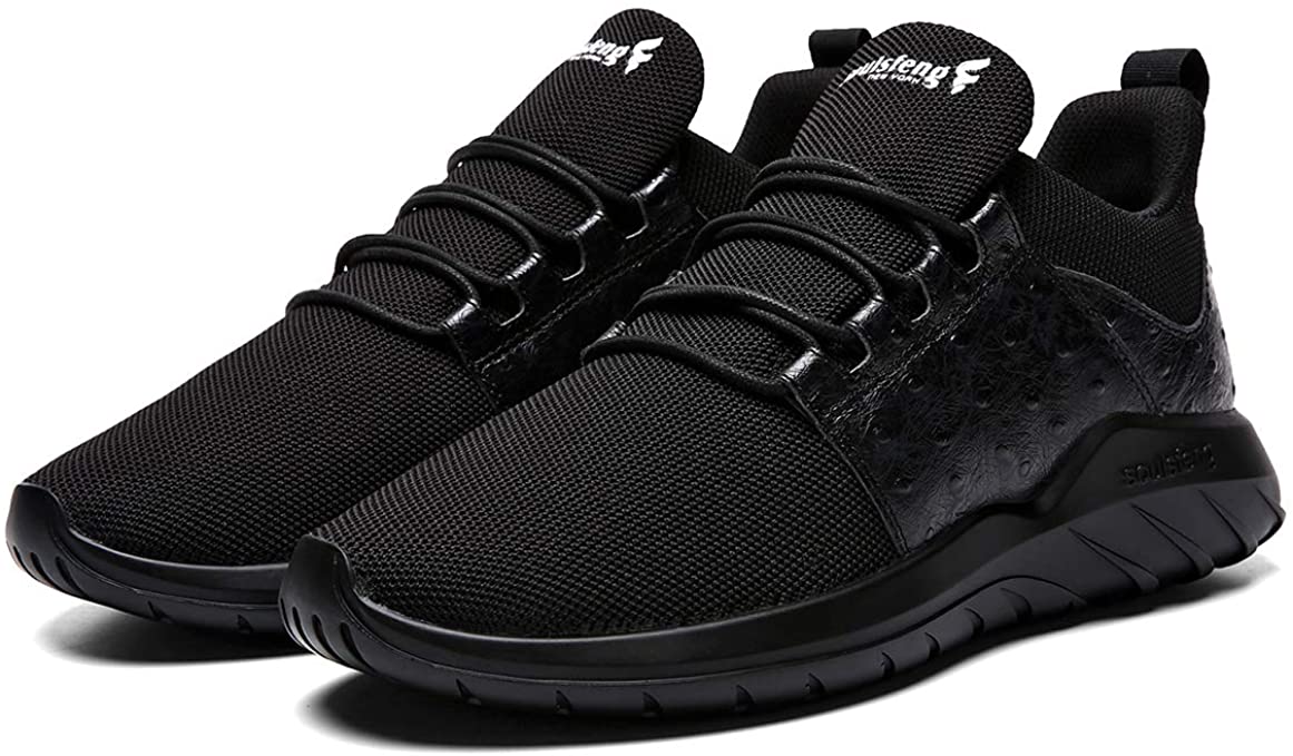 Soulsfeng Mens Running Shoes Mesh Breathable Lightweight Cushioning Training Athletic Sneakers