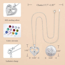 
                        
                          Cargar imagen en el visor de la galería, CDE Forever Love Heart Women Necklace 925 Sterling Silver Rose Gold Plated Birthstone Pendant Necklaces for Women - JOY2ESpree
                        
                      